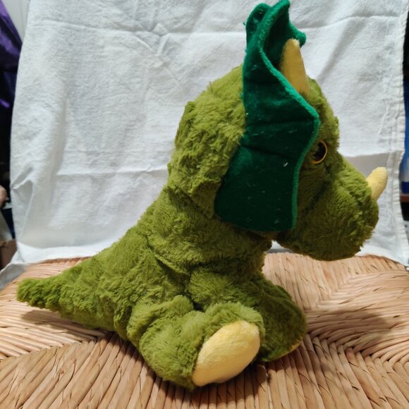 Goffa Green Triceratops Dinosaur Plush 8.5" Stuffed Animal Toy Cute Dino Gift - Picture 4 of 8